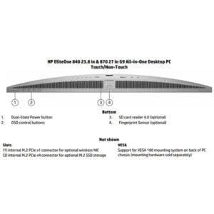 HP EliteOne 840 G9 All-in-One 24" Non Touch โ Intel Core i5-14500, 16GB DDR5, 1TB SSD NVMe, UHD Graphics 770, Wi-Fi 6E, Webcam, Windows 11 Pro, Garanzia 3 Anni