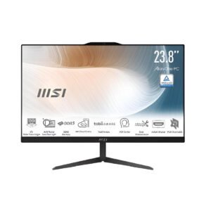 MSI Modern AM242TP 1M-1246IT All-in-One 23.8" Touch – Intel Core 5 120U, 16GB DDR4, 512GB SSD, Iris Xe Graphics, Wi-Fi 6, Windows 11 Pro, Nero
