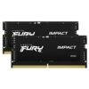 Kingston FURY Impact DDR5 32GB (2x16GB) 6400MT/s SO-DIMM CL38, RAM notebook ad alte prestazioni con Plug N Play e Intel XMP 3.0