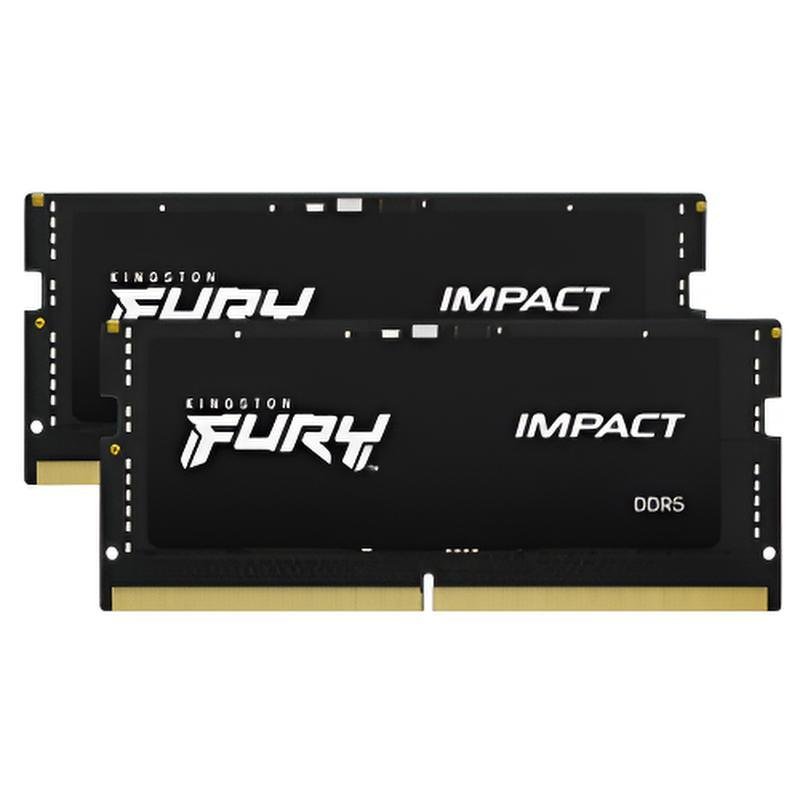 Kingston FURY Impact DDR5 32GB (2x16GB) 6400MT/s SO-DIMM CL38, RAM notebook ad alte prestazioni con Plug N Play e Intel XMP 3.0