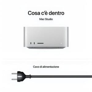 Mac Studio Apple M4 Max โ Mini PC con CPU 14-core, GPU 32-core, 36GB RAM DDR5, SSD 512GB NVMe, Wi-Fi 6E, macOS Sequoia, Thunderbolt 5 e supporto fino a 6 display esterni