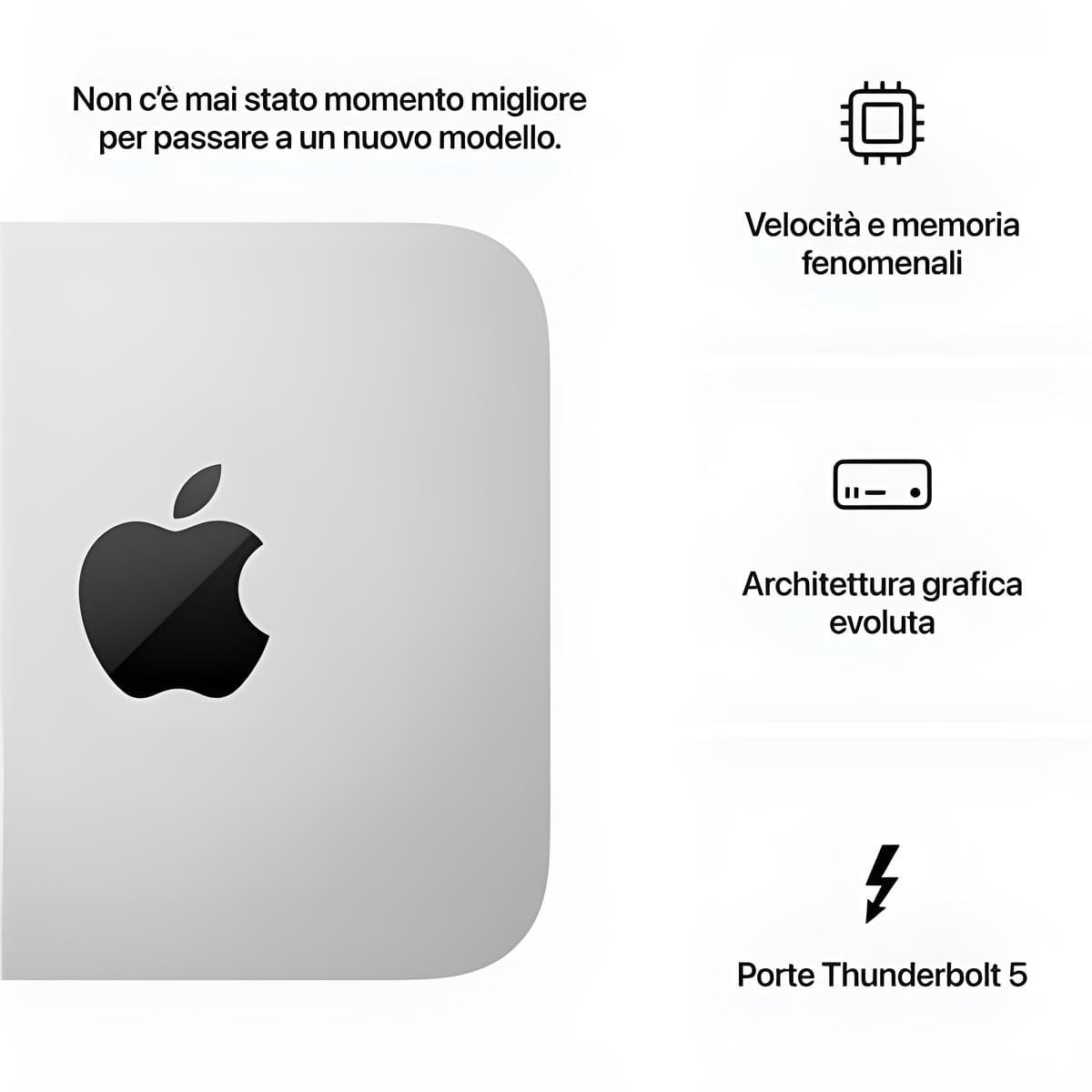 Mac Studio Apple M4 Max – Mini PC con CPU 14-core, GPU 32-core, 36GB RAM DDR5, SSD 512GB NVMe, Wi-Fi 6E, macOS Sequoia, Thunderbolt 5 e supporto fino a 6 display esterni - immagine 4