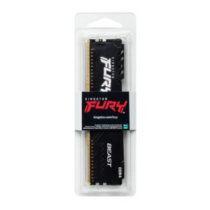 Kingston FURY Beast DDR4 32GB 3200MT/s CL16 DIMM Black – Memoria RAM Desktop 288-Pin, dissipatore di calore, Intel XMP 2.0, AMD Ryzen Ready