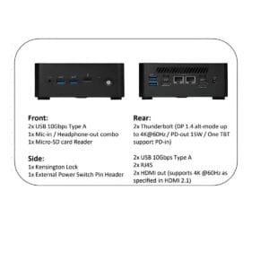 Cubi NUC 1M-029XIT – Mini PC compatto con Intel Core 7 150U, 16GB DDR5, 1TB SSD + 1TB HDD, UHD Graphics, Wi-Fi 6, Bluetooth, Garanzia 24 Mesi**