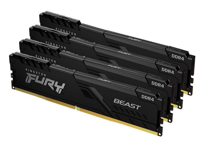 Kingston FURY Beast 64GB DDR4-3200 CL16 (Kit 4x16GB) – RAM Desktop Gaming e Workstation, Dissipatore Low Profile, Intel XMP 2.0 e Supporto AMD Ryzen - immagine 2