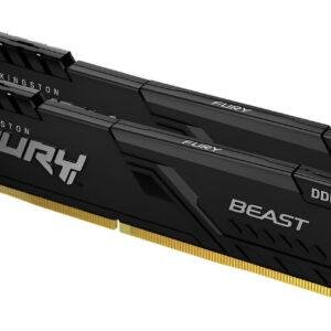 Kingston FURY Beast DDR4 32GB (2x16GB) 3200MT/s CL16 con dissipatore low profile nero, RAM gaming compatibile con Intel XMP 2.0 e AMD Ryzen