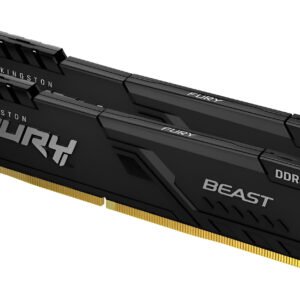 Kingston FURY Beast DDR4 16GB (2x8GB) 3600MT/s CL17 DIMM con dissipatore a basso profilo per PC gaming Intel e AMD