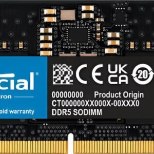 Modulo RAM Crucial 8GB DDR5 4800MHz SO-DIMM 262-pin CL40 per laptop e mini PC, memoria unbuffered non ECC