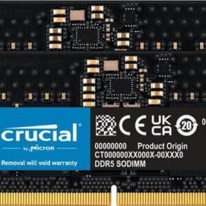 Crucial 2x16GB DDR5-4800 SO-DIMM CL40 1.1V per notebook ad alte prestazioni