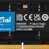 Modulo RAM Crucial 32GB DDR5 4800MHz SO-DIMM 262-pin CL40 per laptop e mini PC, memoria unbuffered 1.1V