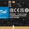 Modulo RAM Crucial 16GB DDR5 5600MHz SO-DIMM 262-pin CL46 per laptop e mini PC, memoria unbuffered con On-Die ECC