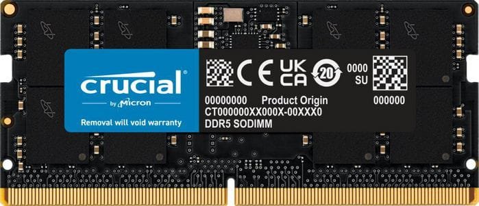 Crucial 32GB DDR5-5600 UDIMM CL46 1.1V per desktop con On-Die ECC
