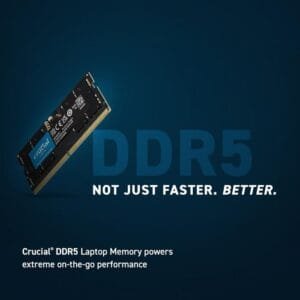 Crucial 16GB DDR5 5600MHz SO-DIMM – Modulo RAM Laptop 262-pin 1.1V CL46, Unbuffered con On-Die ECC*