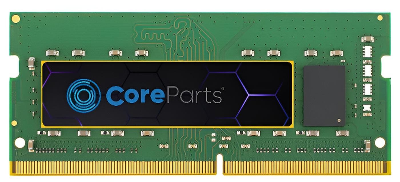 Modulo RAM CoreParts 8GB DDR4 2666MHz SO-DIMM per notebook, colore verde, chipset certificati, supporto ECC