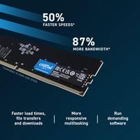 Crucial DDR5 16GB 5600MHz UDIMM – Memoria Desktop, CL46, 1.1V, On-Die ECC, Efficienza Energetica e Prestazioni Elevate per PC Moderni*