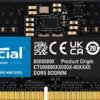 Modulo RAM Crucial 8GB DDR5 4800MHz SO-DIMM Tray 262-pin CL40 per laptop e mini PC, memoria unbuffered non ECC