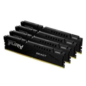Kingston FURY Beast DDR5 128GB 5200MT/s CL40 Kit 4x32GB con dissipatore nero