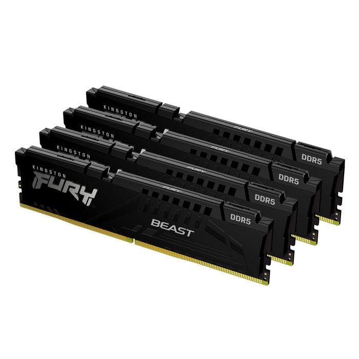 Kingston 128GB DDR5-5600 CL40 DIMM Kit (4x32GB) FURY Beast Black XMP