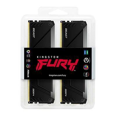 Kingston FURY Beast RGB 128GB DDR4-3600 CL18 (Kit 4x32GB) – RAM Desktop ad Alte Prestazioni con Dissipatore in Alluminio e Illuminazione RGB - immagine 4