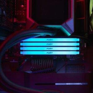 Kingston FURY Beast RGB 128GB DDR4-3600 CL18 (Kit 4x32GB) – RAM Desktop ad Alte Prestazioni con Dissipatore in Alluminio e Illuminazione RGB