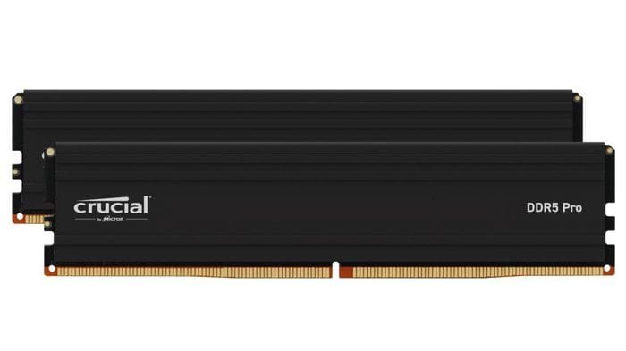 Crucial DDR5 Pro 32GB 6000MHz con dissipatore low profile, compatibile XMP 3.0 e AMD EXPO