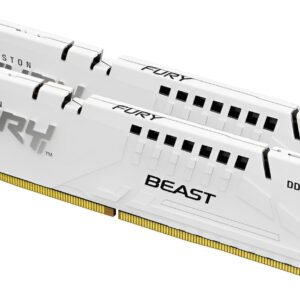 Kingston 32GB DDR5 6000MT/s CL30 FURY Beast White XMP, kit RAM 2x16GB per PC gaming ad alte prestazioni