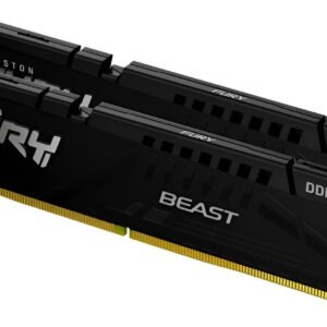 Kit RAM Kingston FURY Beast DDR5 32GB (2x16GB) 6000MHz CL36 con dissipatore nero, supporto XMP 3.0 e AMD EXPO