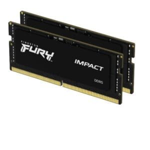 Kingston FURY Impact Black DDR5 32GB (2x16GB) 5600MHz SO-DIMM – Kit RAM Laptop Plug and Play, CL46, 262-pin