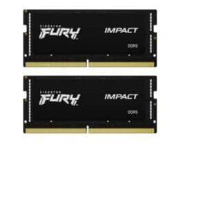 Kingston FURY Impact Black DDR5 32GB (2x16GB) 5600MHz SO-DIMM – Kit RAM Laptop Plug and Play, CL46, 262-pin