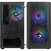 Nuwo Blitz R24 case Micro ATX nero con 3 ventole RGB Rainbow, struttura SPCC 0,5 mm, 3 porte USB 3.0 frontali, design moderno, senza alimentatore
