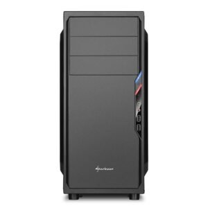 Cabinet Gaming Midi Tower Design pulito con supporto ATX/Micro-ATX/ITX, 2 porte USB 2.0, 1 ventola posteriore 120mm inclusa, gestione cavi ottimizzata, nero