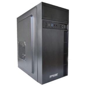 Encore EN-MATX502 cabinet mini tower micro ATX nero con 2 bay da 3,5", 1 bay da 2,5", USB 2.0, USB 3.0 e supporto ventole