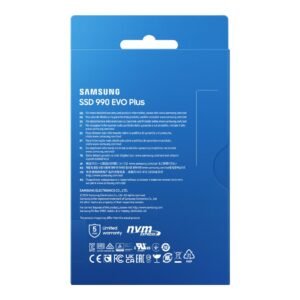 Samsung 990 EVO Plus 1TB NVMe M.2 PCIe 4.0 SSD – Lettura 7150MB/s, Scrittura 6300MB/s, NAND V-NAND, Criptaggio Hardware, formato 2280 per PC e Laptop