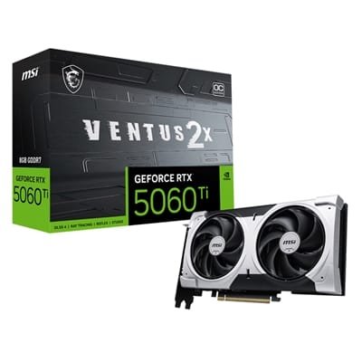 SVGA MSI GEFORCE RTX 5060 TI 8G VENTUS 2X OC PLUS NVIDIA PCIE5.0 8GDDR7 128BIT 2617MHZ 1XHDMI 3XDP 7680X4320 2SLOT- 4711377338868 -BR