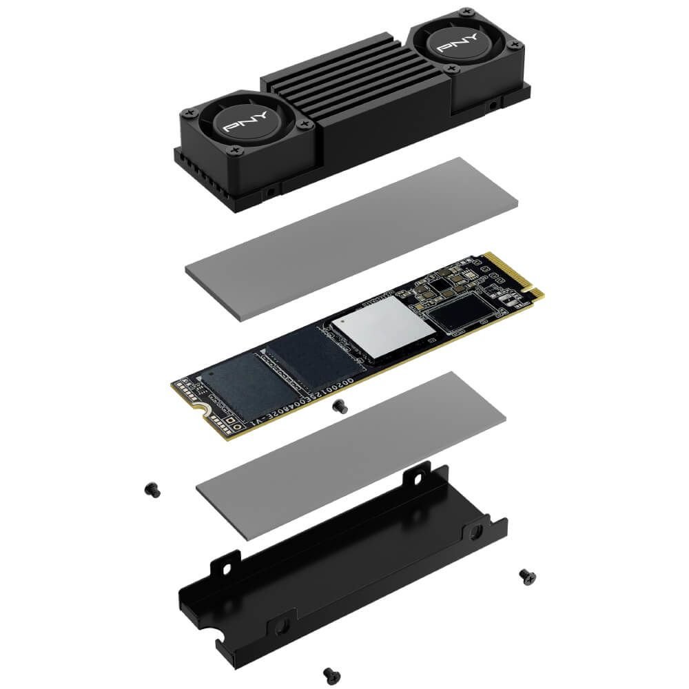 SSD PNY CS3150 2TB NVMe PCIe 5.0 M.2 2280 con dissipatore RGB integrato, velocità 12000MB/s lettura e 11000MB/s scrittura, possibilità di upgrade per PC da gaming e workstation - immagine 2