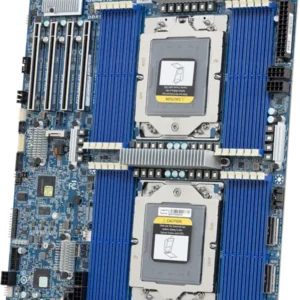 Gigabyte MZ73-LM0 E-ATX Dual Socket SP5 per AMD EPYC 9004/9005 con 24 slot DDR5 ECC REG, PCIe 5.0, 10GbE LAN, supporto NVMe, 16x SATA e gestione remota AST2600