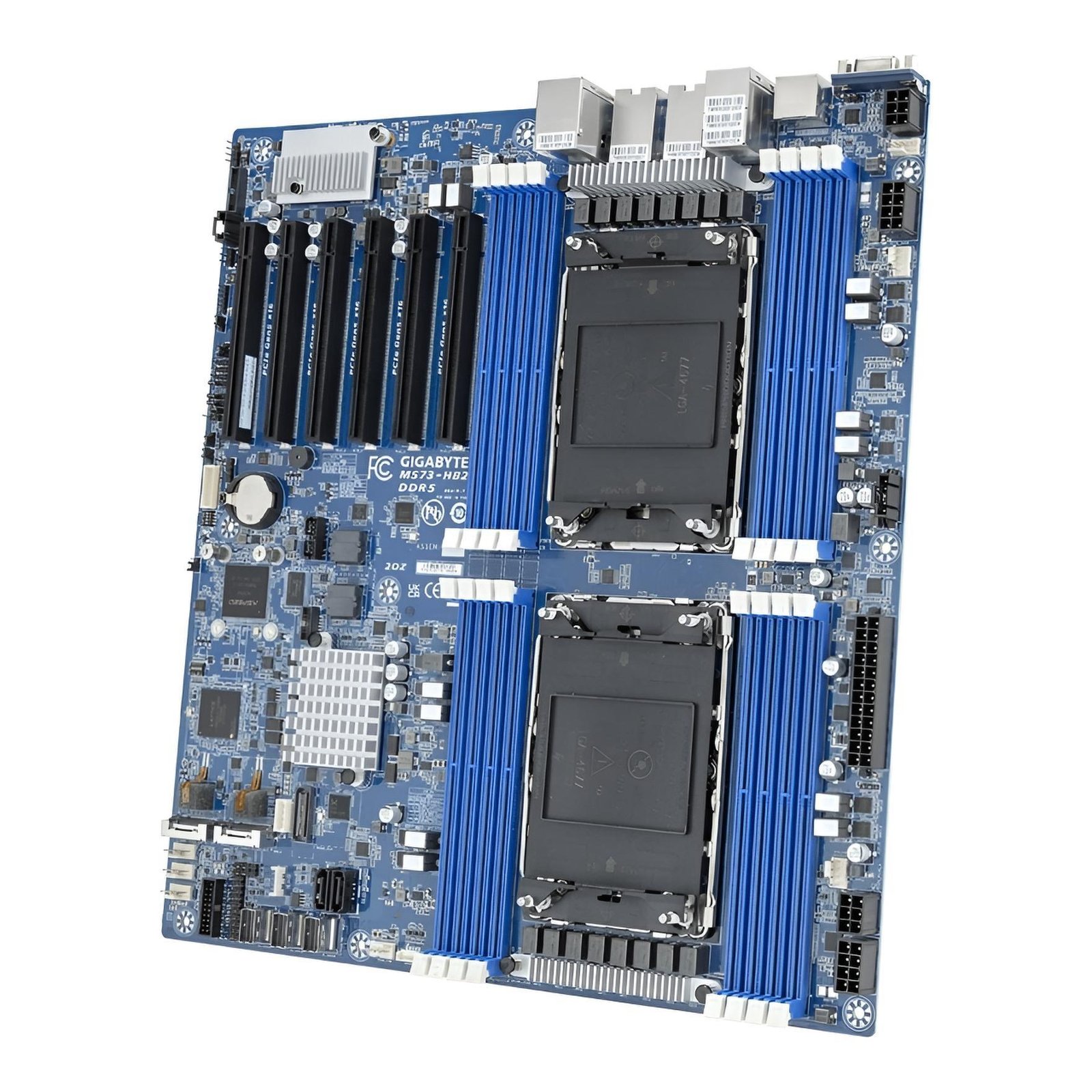 Scheda madre server GIGABYTE MS73-HB2 E-ATX dual socket Xeon LGA4677 con DDR5 ECC REG, PCIe Gen5, 2x10GbE Broadcom e controller AST2600