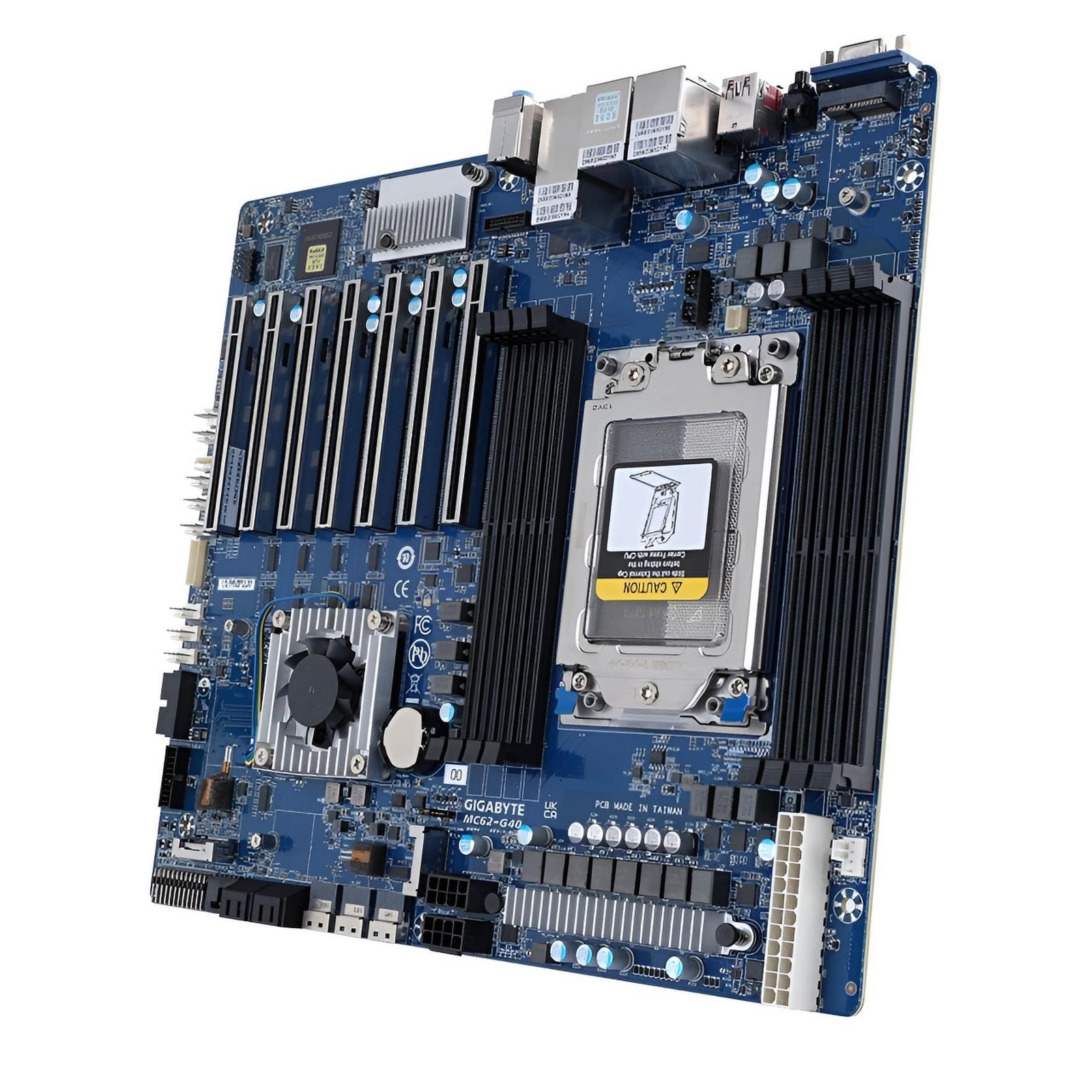 Scheda madre Gigabyte MC62-G40 CEB socket sWRX8 per AMD Ryzen Threadripper PRO 5000/3000 con DDR4 ECC, 7 slot PCIe 4.0, Dual 10GbE e AST2600