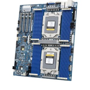Gigabyte MZ73-LM1 scheda madre server E-ATX dual socket SP5 con supporto AMD EPYC 9004/9005, 24 DDR5 ECC RDIMM, 4 PCIe Gen4 x16 e LAN 10GbE Broadcom