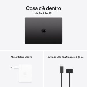 Apple MacBook Pro 16" M4 Max, CPU 16-core, GPU 40-core, 48GB RAM, 1TB SSD, Display 16.2" Liquid Retina XDR, macOS Sequoia, Nero siderale