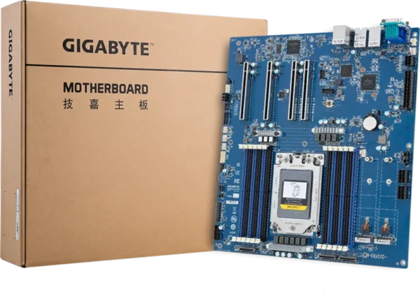 Gigabyte ME33-AR0 SP6 Single Socket – Supporto AMD EPYC 8000, fino a 12x DDR5 4800MHz ECC REG, PCIe 5.0, Dual M.2 NVMe, 16x SATA o 6x NVMe, Dual 1GbE, AST2600, E-ATX - immagine 3
