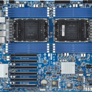 Gigabyte MS73-HB0 E-ATX Server Motherboard - Dual Socket LGA4677, Intel Xeon Scalable 5th/4th Gen, Intel C741, 16xDDR5 ECC REG 5600MT/s, PCIe 5.0, Dual M.2 NVMe, 2x10GbE X710 + 2x1GbE LAN, AST2600