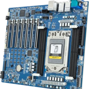 Gigabyte ME03-PE0 – Scheda Server ATX con Socket AMD SP6, Supporto CPU EPYC 8000, 6 Slot DDR5 ECC 4800MHz, PCIe 4.0, 2x1GbE LAN, Gestione Remota AST2600