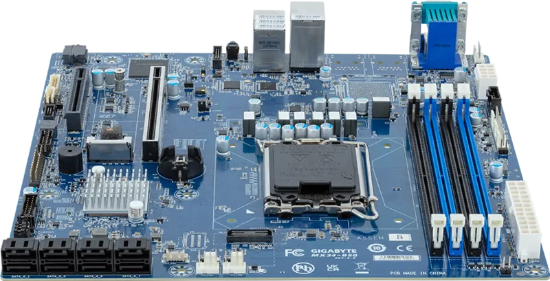 Intel Xeon E-2400 UP Motherboard MX34-BS0 – microATX, DDR5 ECC, RAID SATA 0/1/5/10, PCIe Gen5, Dual LAN, Server/Workstation** - immagine 3