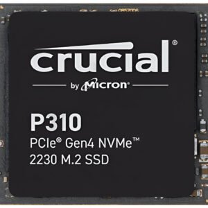 SSD Crucial P310 2TB M.2 2230 PCIe 4.0 NVMe, velocità fino a 7100MB/s in lettura e 6000MB/s in scrittura, ideale per notebook e console gaming