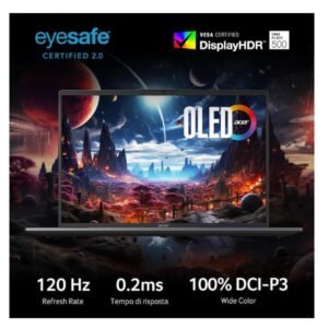 Acer Swift Go AI PC 16 SFG16-72-990J, Intel Core Ultra 9 185H, 16GB DDR5, 1TB SSD, Intel Arc A350M, Display 16" OLED 3.2K, Windows 11 Home, Grigio