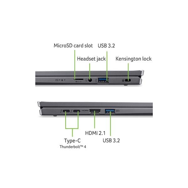 Acer Swift Go AI PC 16 SFG16-72-990J, Intel Core Ultra 9 185H, 16GB DDR5, 1TB SSD, Intel Arc A350M, Display 16" OLED 3.2K, Windows 11 Home, Grigio - immagine 5