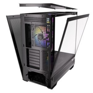 CABINET C8 ARGB Full Tower Gaming, vetro temperato 270°, 3 ventole ARGB incluse, supporto E-ATX, USB-C
