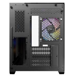 Cabinet CX600M TRIO ARGB Nero con Pannello in Vetro Temperato, Illuminazione RGB, Supporto Micro-ATX e ITX, USB 3.0, Tipo-C, Filtri Antipolvere e Design Compatto Moderno