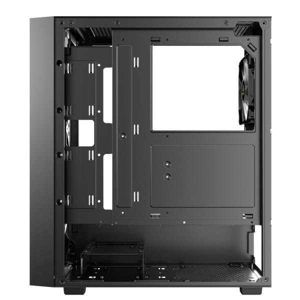Cabinet AX65 ARGB – Case Mid-Tower ATX/Micro-ATX/Mini-ITX, nero con pannello in vetro temperato, 3 slot HDD/SSD, USB 3.0 frontale - immagine 3